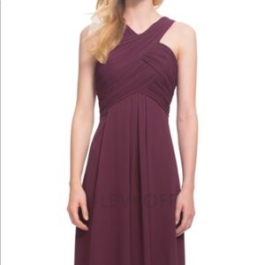 Levkoff Crisscross Bodice Chiffon Gown